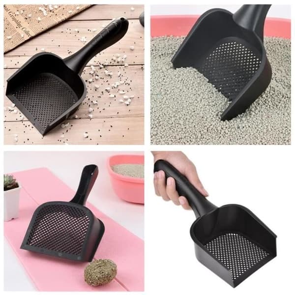Kattsandsskopa - Ej specificerad - Svart - PVC - 27x12x5 cm - För katter och smådjur (YJD)