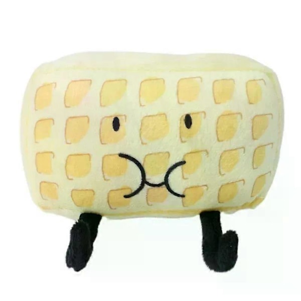 HaKeLai Ny BFDI Battle For Dream Island Plyschleksak Gosedjur Mjukt Djur X Siffror Blintz Block Markör Penna Häftapparat Pommes Frites Gåvor[YJD] Waffles 15cm