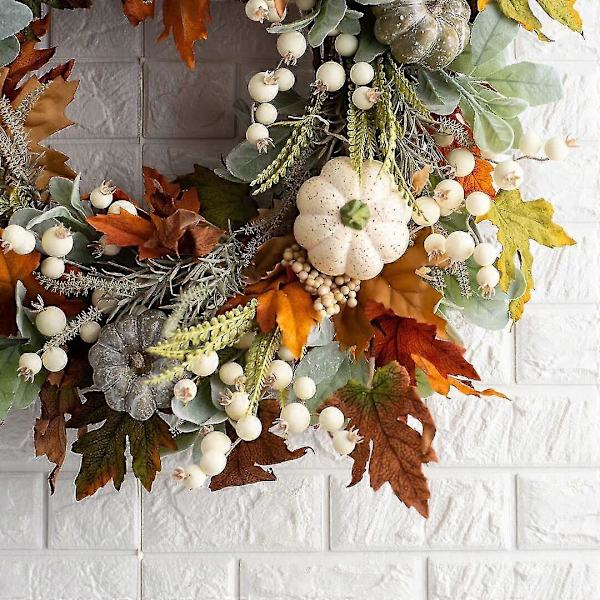 Høstkrans, Dørhøstdekorasjon, Gresskar Høstbladkrans, Thanksgiving Kunstig Blad, Innendørs Utendørs Kunstig Plante For Peis & Chris kk