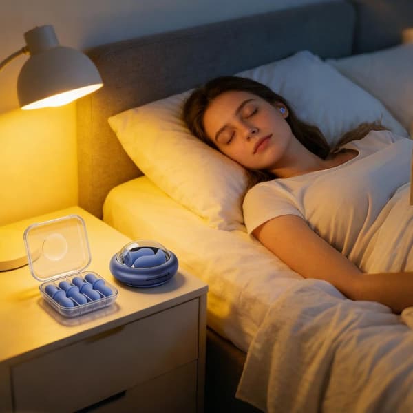 Støyreduserende ørepropper - Soveørepropper for søkende | Myk silikon med ergonomisk trippel flens, lydblokkerende beskyttelse, diskret[YJD] B