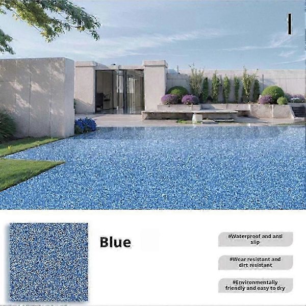 Højglans Marmor Effekt Epoxy Gulvbelægning til Garage & Gulve[YJD] Light blue
