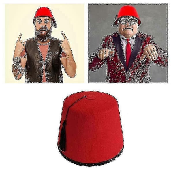 Röd turkisk hatt, 50 - 60 cm, solskydd, modern och iögonfallande SZ[YJD] Red