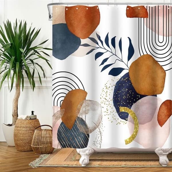 Dusjforheng - LARGEIGHT - Abstrakt - Vanntett - Muggresistent - 180x180 cm (YJD)