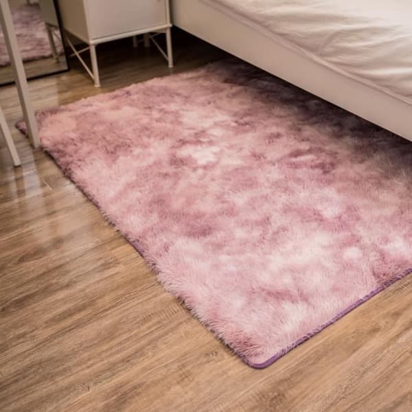 GOGOLOVING Shaggy Stue Teppe, Polyester, Rosa, 80 x 160cm (YJD)