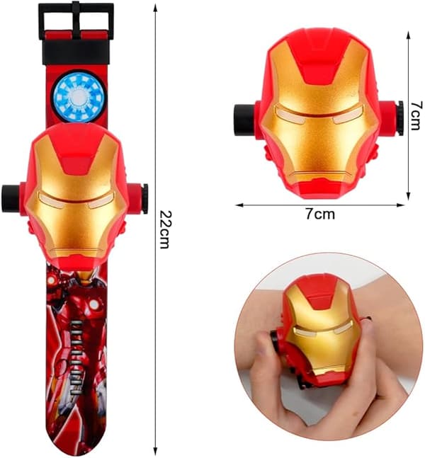 Lasten digitaalinen kello projektiolla [YJD] Iron Man