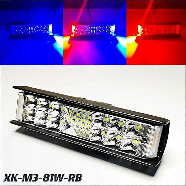 Motoled 81W LED Forlygter til Bil Motorcykel Lastbil Båd Traktor Trailer Offroad Arbejdslygte Bar Spotlys Køre Tågelygte[YJD] XK-M3-81W-RB