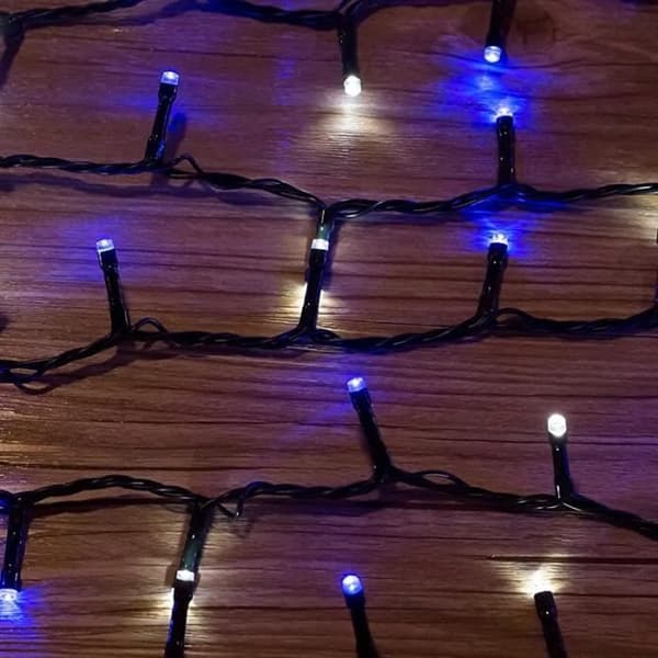 Ljusslinga - LED - 200 lampor - Tvåfärgad - Grön kabel - 8 driftlägen (YJD)