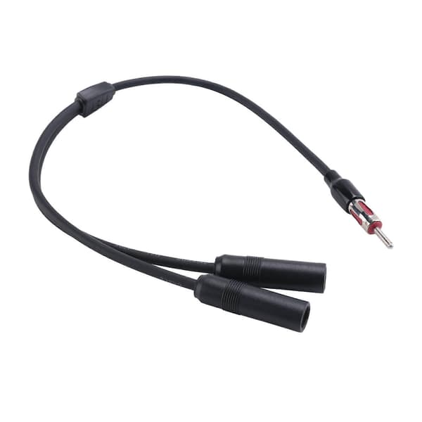 1 han til 2 hun Y bilstereo radioantenneadapter [YJD] Black