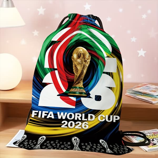 Fifa Rygsæk med snoretræk | Maskinvaskbar, slidstærk softshell, ideel til pendling, rejser, arbejde og udflugter, justerbar snoretræk Cl[YJD] Drawstring Backpack (30*40)