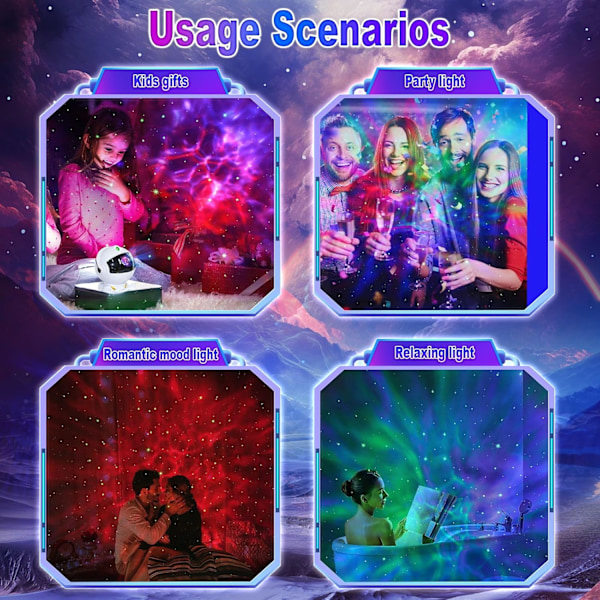 Astronaut Galaxy Stjernelys LED Lampe med Timer og Fjernkontroll[YJD]