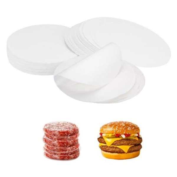 500 stycken hamburgerpapper, 11 cm, non-stick pappersark för köttfärspress, non-stick papper för köttfärs [YJD][YJD]