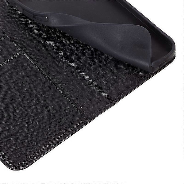 Honor Magic7 Lite 5G/ X9c 5G Kotelo Ristikkäinen Nahkainen Puhelinkuori Piilotettu Magneettikiinnitys[HK] Black