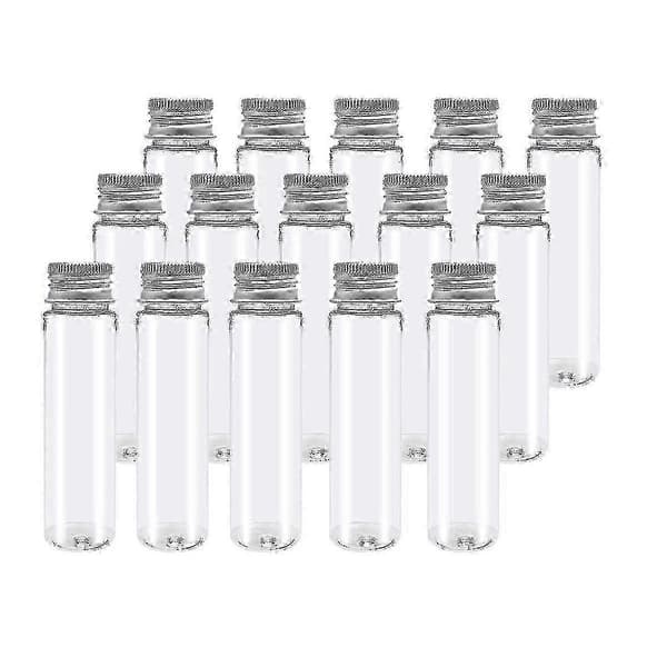 Klara platta plastprovrör 15 st 110 ml med skruvlock för bönor[YJD]