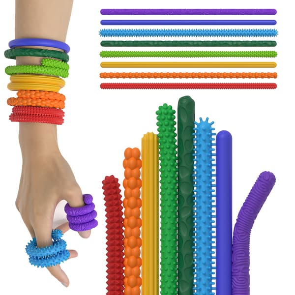 Sensoriska pinnleksaker för barn och vuxna, 8-pack texturerade sensoriska leksaker, klassrum och resor[YJD] Variant
