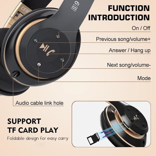Trådløse Over-Ear Hodetelefoner 40 Timers Batterilevetid[YJD]