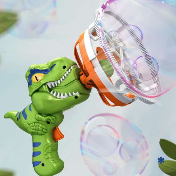 250 ml Bubble Machine Double Layer Creative Novel Handhållen säker present ABS Dinosaur Fan Bubble Blower Beach Toy KAESI (YJD) Blue