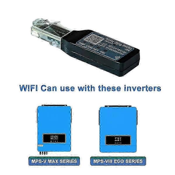 WiFi-modul, trådløs fjernovervåkingsenhet for hybrid solcelleinverter, Plug and Play ABS svart[YJD]