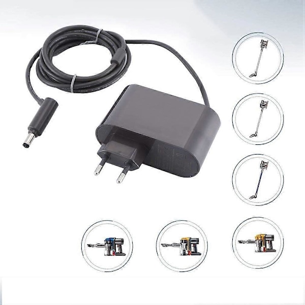 Lader for Dyson V6 V7 V8 SV03 SV04 SV05 SV06 SV07 Absolute/Motorhead/Animal Støvsugerlader, 26.1V Batterilader for Dyson DC61 DC62 DC58 DC