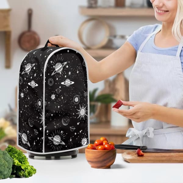 Återanvändbart mixerlock för hemmakök inomhus polyester, vikbart, multifunktionellt [YJD] Space Planet Design