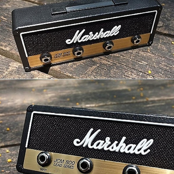 Standard Jack Gitarrnyckelring Gitarrförstärkare Nyckelhållare Hängare Väggmontering