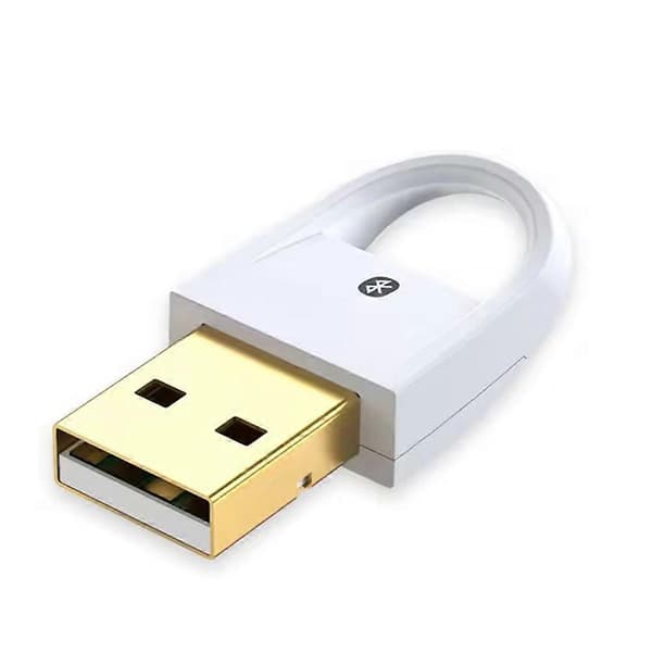 USB Bluetooth 5.0 Adapter Trådløs til PC Windows 7/8/10/11 Bluetooth Modtager & Sender til Højttaler Høretelefoner Hvid[YJD]