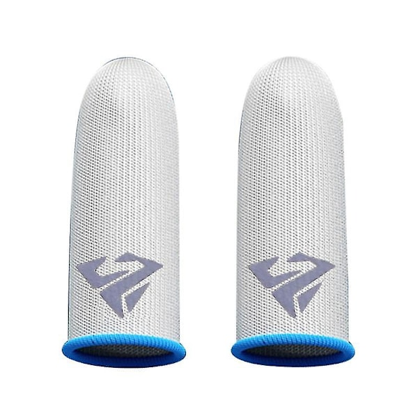 Gaming Finger Sleeves Kompatibel - for Mobilspill 0,25 mm Glass Sølvfiber Sømløs Tommelfingertuppdeksel for Pubg/cod/lol/ros  (YJD) Blue 1 pair