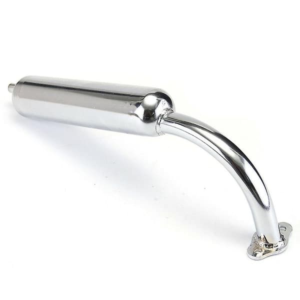 Krom Udstødningsrør Lyddæmper 2-takts Motoriseret Cykel 49cc 60cc 66cc 80cc [YJD] Silver 1 PC