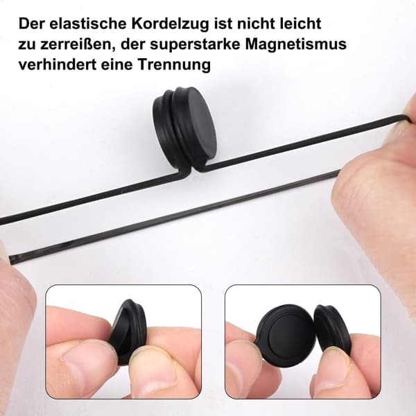 10 stk. multifunktionelle magnetiske kabelbindere, 11 cm, sort og hvid[YJD]