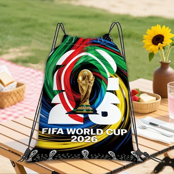 Fifa Rygsæk med snoretræk | Maskinvaskbar, slidstærk softshell, ideel til pendling, rejser, arbejde og udflugter, justerbar snoretræk Cl[YJD] Drawstring Backpack (30*40)