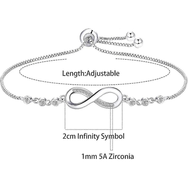 2-delat Infinity Armband Justerbart Vänskapsarmband För Jul Vuxen Kvinna[HK] 2pcs