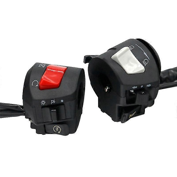 22mm Motorcykel Styren Vänster Höger Brytare Signalhorn Blinkers Strålkastare Elektrisk Start Styrenhetsbrytare[YJD]