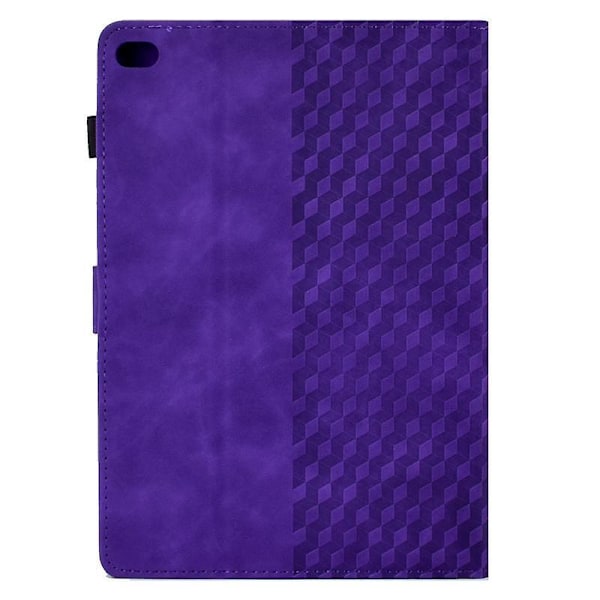 iPad 9.7 tommer (iPad 6./5. generasjon) PU-skinn etui kube med pennholder og kortspor, også for iPad[HK] Purple