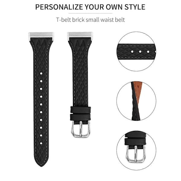 För Fitbit Versa 3/Sense Toppskikts Koskinn Rombsdesign Klockarmband[HK] Style B Multicolor
