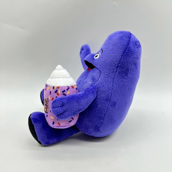 Grimace Shake Gul-hatt Plyschleksak Plushie Fylld Djurleksak Speldocka Huo Milk Tea