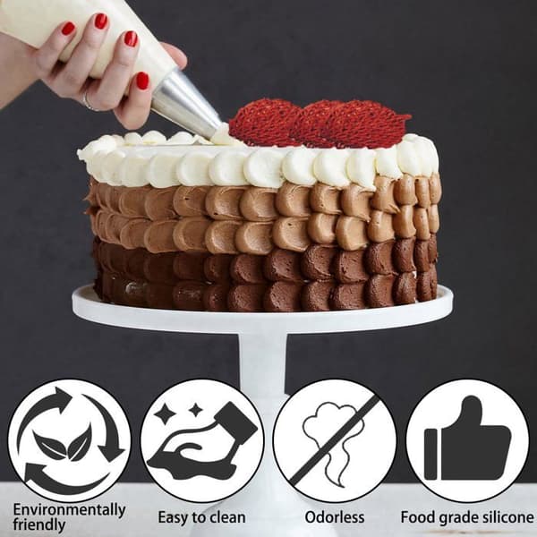 Set med 2 silikonformar för fondant, chokladkakform, sockerpastaform (Ingen) (YJD)