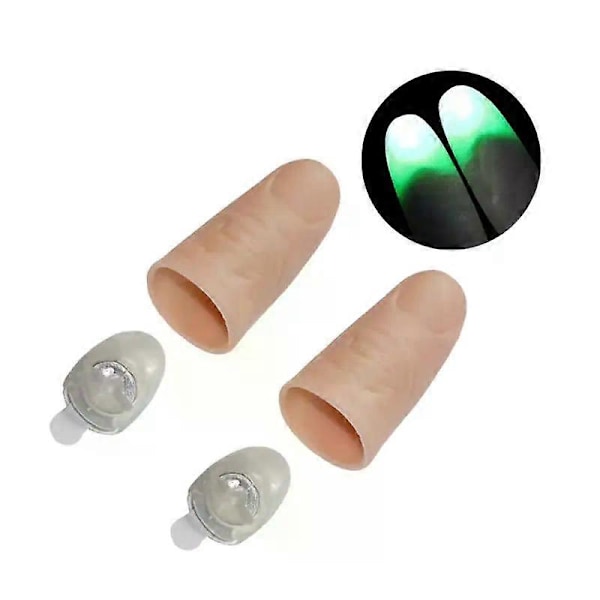 1/3/5 Par Tummar LED Lyser Upp Leksaker Barn Magiska Trick Rekvisita Roliga Blinkande Fingrar Fantastiska Glödande Leksaker Barn Självlysande Gåva[YJD] 04 1Pairs