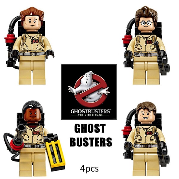 Gaveideer Hjemmeindretning Ghostbusters DIY Byggeklodser Figurer Minifigurer Legetøj Samleobjekt 4 Stk/Sæt  (YJD)