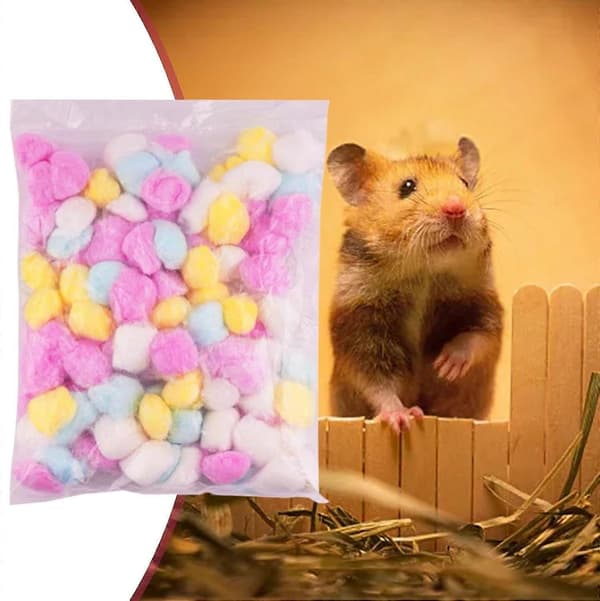 Hamster Seng Blød Varm Bomuld Redemateriale til Små Kæledyr Vinter Varmebevarelse[YJD]