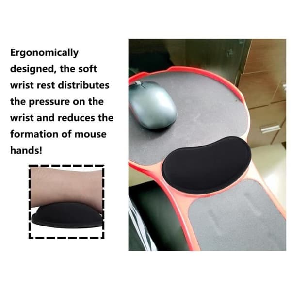 Mus handledsstöd - Ergonomiskt - Minnesskum - Halkfritt gummi - Optimal komfort [YJD][YJD]