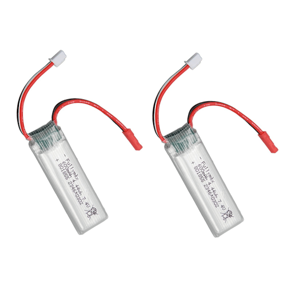 2 stk. RC Flyvemaskine Lithium Batteri 7.4v 600mah RC Flyvemaskine Udskiftningsbatterier til WLtoys XK A280 RC Flyvemaskine (YJD)