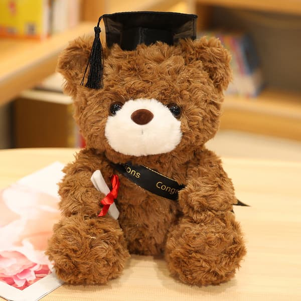 Plys Bamse 9”/23cm Eksamen Gave til Bamseelskere 2024[YJD]