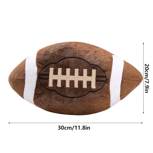 Presentkorg Basketboll Baseboll Rugby Fotboll Fotboll Hem Bar Café Dekorativ Plysch Kudde Kudde Leksak Grey rugby   30CM