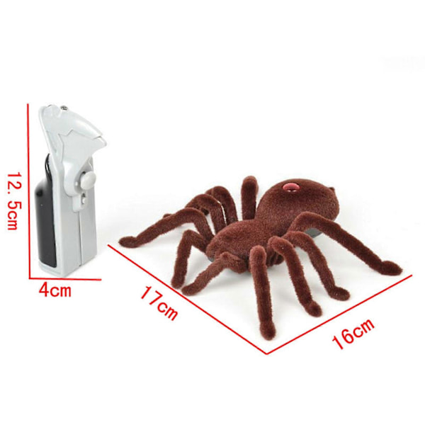 Barnpresent Fjärrkontroll Läskig Krypande Mjuk Plysch Spindel Infraröd RC Tarantula Leksak[HK]