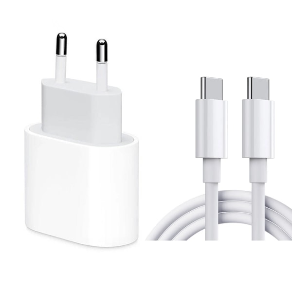 Samsung Hurtiglader - Adapter + Kabel 20W USB-C 2m [kk] White Vit