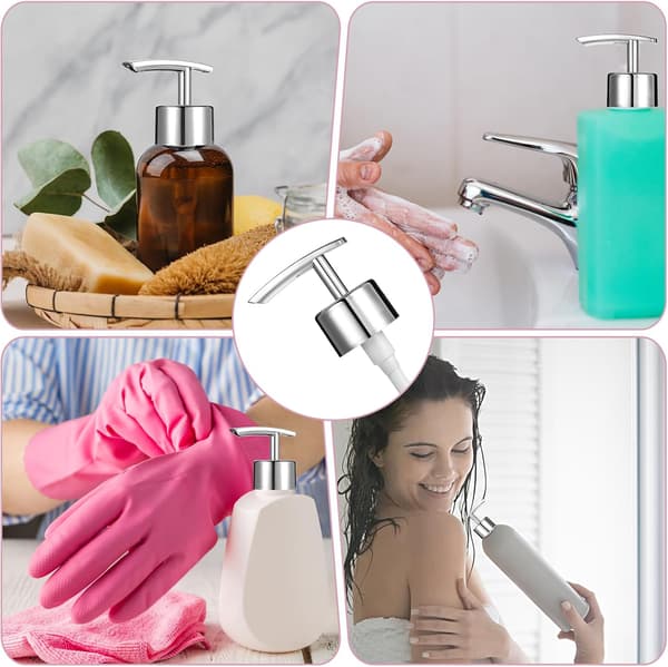 Prasacco 2 stk. sæbedispenser, pumpehoved, ABS sæbedispenser med 15 cm slange, sæbepumpedispenser til shampoo, showergel, håndsæbe [YJD]