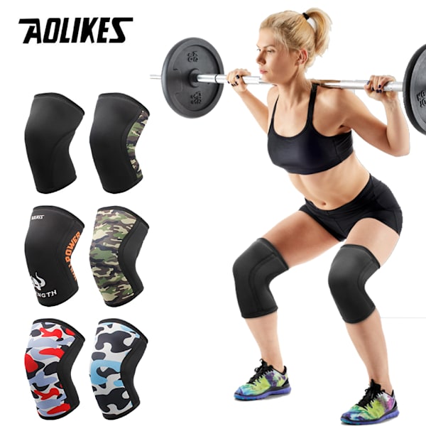 AOLIKES 1 Pari 7mm Neopreenistä Urheilukolkosuojia Tukea Crossfit-harjoitteluun ja Kalastukseen Painon Nostamiseen Miehille ja Naisille Materiaali SCR Nylon Gladiator L