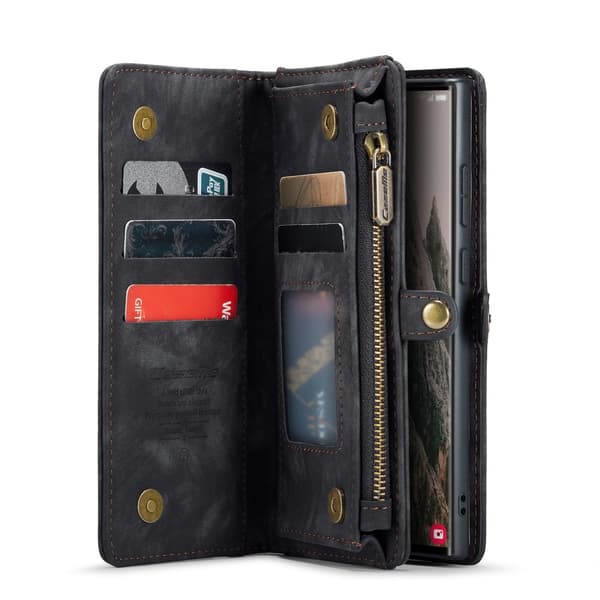 CaseMe Multi-Slot 2-i-1 Wallet Case Galaxy S25 Ultra Black