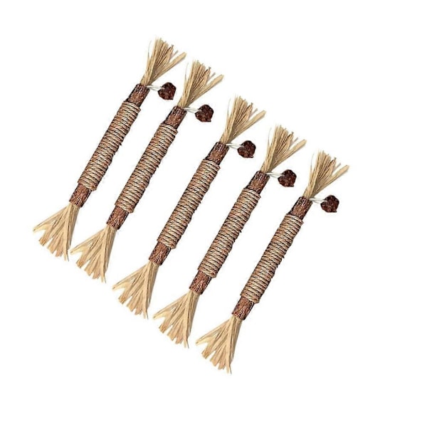 5-10X Katt Leksaker Silvervine Tugga Pinne Kattunge Godis Kattmynta Leksak Rengöring Tänder Leksaker[YJD] 5pcs