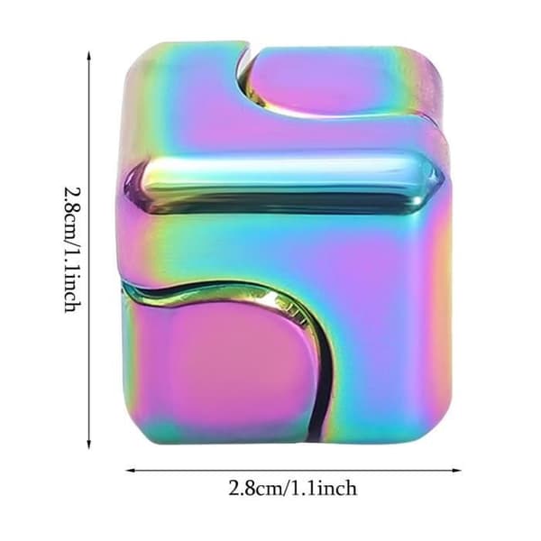 Fidget Cube Spinner - Fidget Legetøj - Anti-Stress Legetøj - Lyse Farver - Metal Materiale - Alder 3 og opefter[YJD]