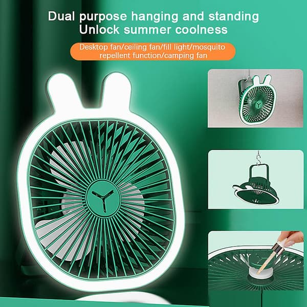 Tyst USB-fläkt Bordskylare för Laptop Notebook Desktop PC Kontor Sommarkylning[YJD] Green